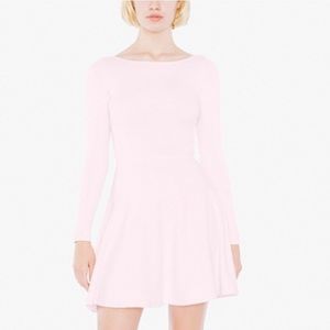 NEW American Apparel Ponte Skater Dress Pink